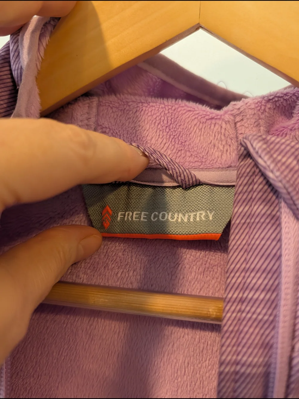 Free Country Kids Purple Hooded waterproof jacket with plush lining